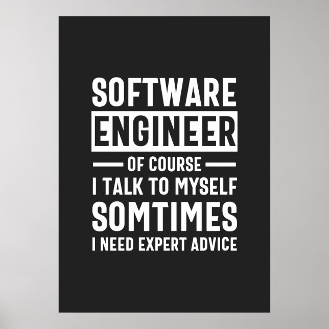 Poster Oferta engraçada de Engenheiro de software de prog (Frente)