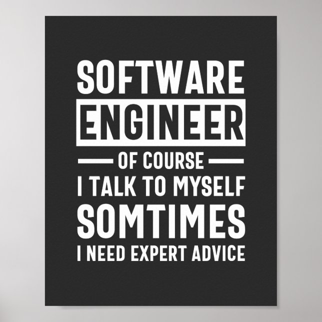 Poster Oferta engraçada de Engenheiro de software de prog (Frente)