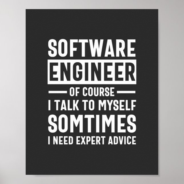 Poster Oferta engraçada de Engenheiro de software de prog (Frente)
