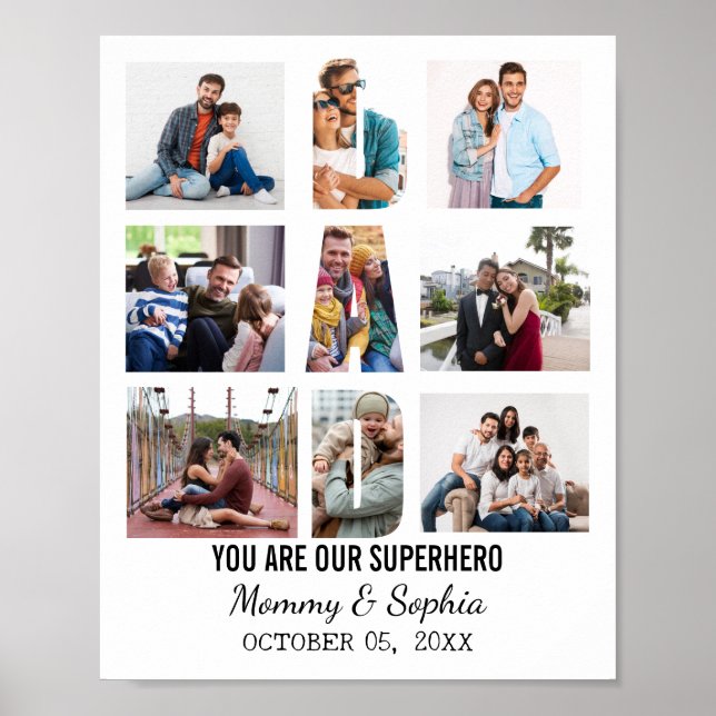 Poster Oferta Especial De Colagem De Fotografias De Pai E (Frente)