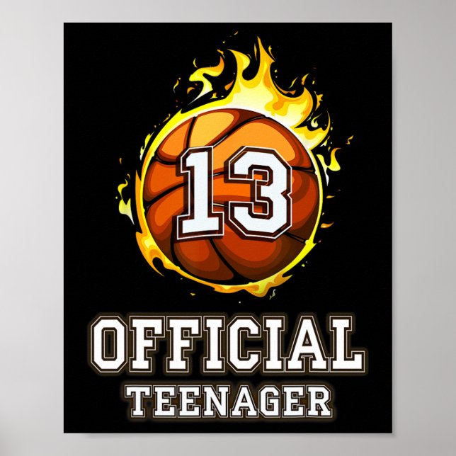 Poster Oferta Oficial de Adolescente Bysketbyll 13 Birthd (Frente)