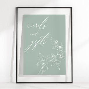 Poster Ofertas de placas de Chá de fraldas Floral do Eter