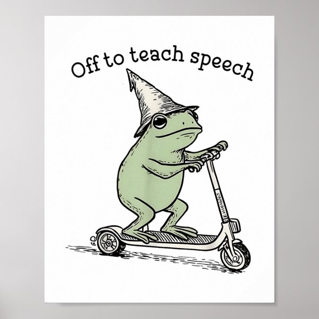 Poster Off to Teach Slp Whimsical Sapo Speech Thech (Frente)