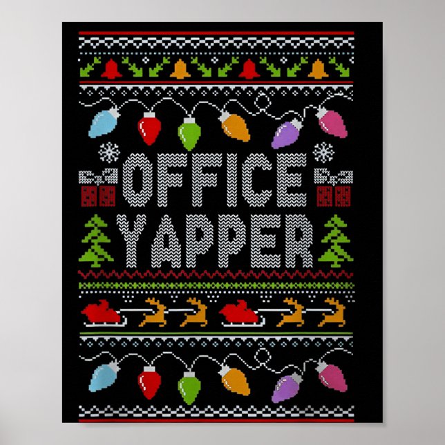 Poster Office Yapper Ugly Sweater Christmas  (Frente)