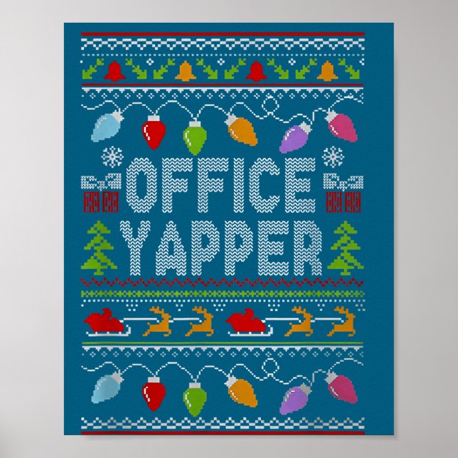 Poster Office Yapper Ugly Sweater Christmas  (Frente)