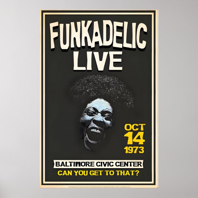 Poster Officially Licensed Funkadelic Maggot Brain Live (Frente)