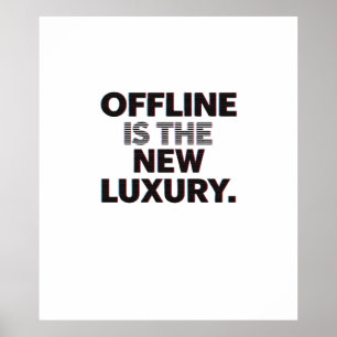 Poster Offline é o Novo Luxo: Citação de Detox Digital