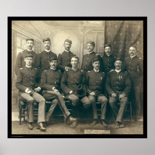Póster Oficiais da 9a cavalaria SD 1891