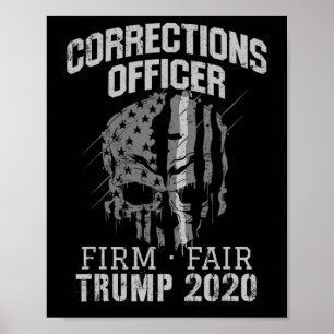 Poster Oficial de Correções Trump Linha Prata Fina Oficia