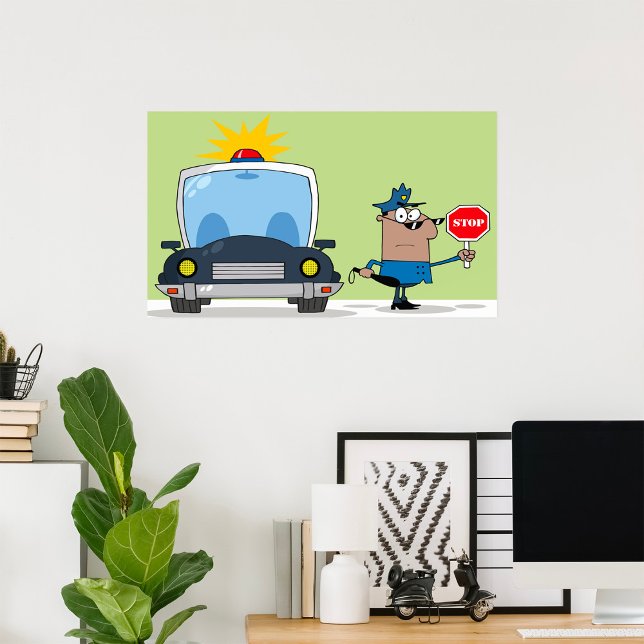 Poster Oficial de Polícia de Cartoon (Criador carregado)