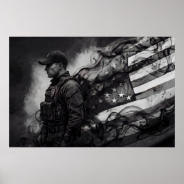 Poster Oficial de Polícia Tributo Patriótico à Aplicação