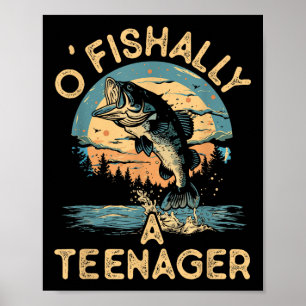 Poster Oficialmente um adolescente engraçado pesca adoles