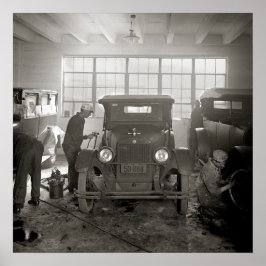 Póster Oficina de carroceria, 1926. Foto antiga