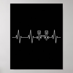 Poster Oficina de motor de pistão de eixo de manivela do