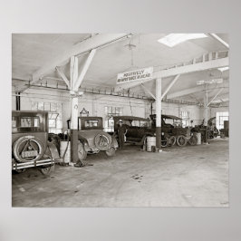 Póster Oficina de Reparo de Concessionária de Automóveis,
