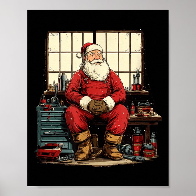 Poster Oficina Legal Papai Noel Com Chaves de Fenda Fanta (Frente)