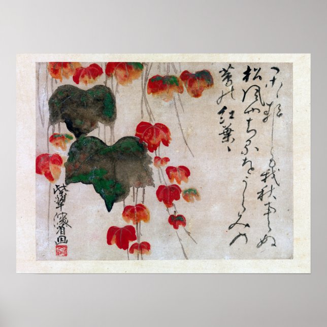 Póster Ogata Kenzan Autumn Ivy (Frente)