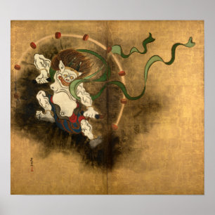 Poster Ogata Kōrin Thunder God