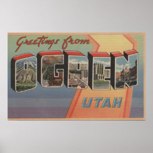Póster Ogden, letra ScenesOgden de UtahLarge, UT