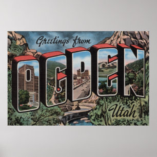 Poster Ogden, letra ScenesOgden de UtahLarge, UT 2