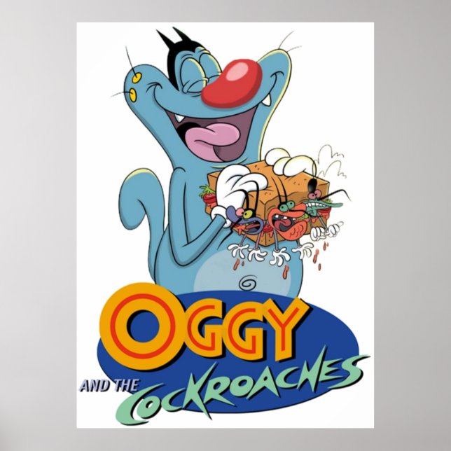 Poster Oggy e as baratas (Frente)