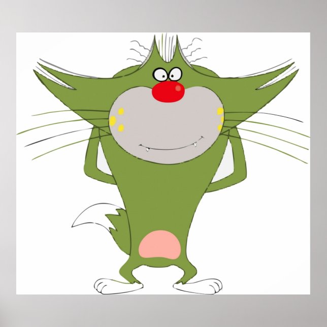 Poster Oggy vetor de jack e as baratas (Frente)