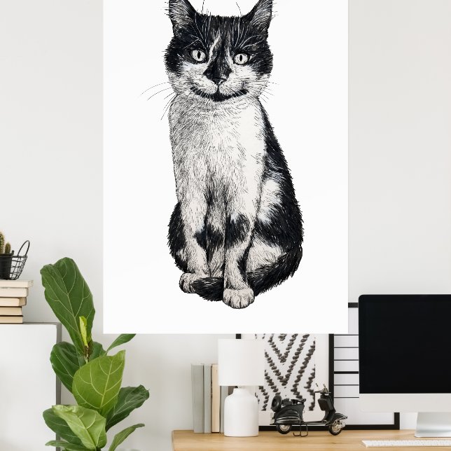 Poster Ogie, o gato (Escritório em casa)