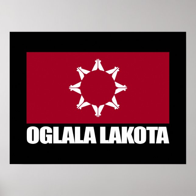 Poster Oglala Lakota Flag (Frente)