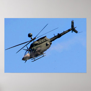 Poster OH-58 Helicóptero Kiowa