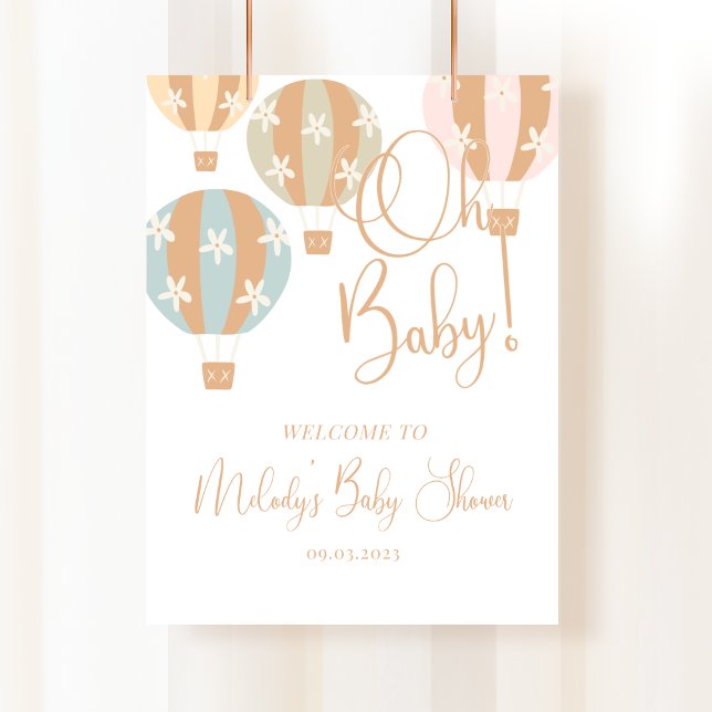 Poster Oh Baby, Chuveiro de Bebê, Neutro, Mãe para Ser,  (Criador carregado)