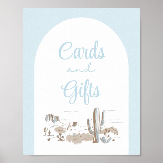 Poster Oh Baby Cowboy Baby Shower Cards & Gifts Sign (Frente)