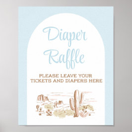Poster Oh Baby Cowboy Baby Shower Diaper Raffle Sign