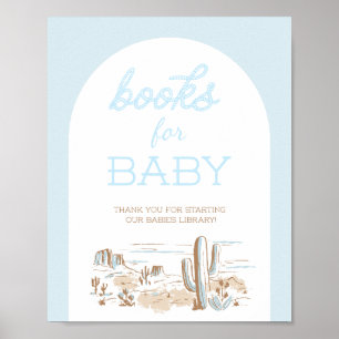 Poster Oh Baby Cowboy Chuveiro Livros para Bebê