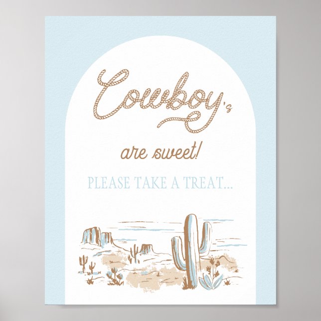 Poster Oh Baby Cowboy Shower Rope Favor (Frente)