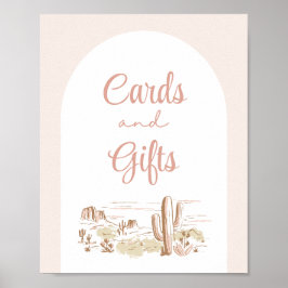 Poster Oh Baby Cowgirl Baby Shower Cards & Gifts Sign