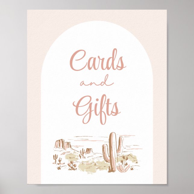 Poster Oh Baby Cowgirl Baby Shower Cards & Gifts Sign (Frente)