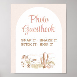 Poster Oh Baby Cowgirl Baby Shower Photo Guestbook Sign