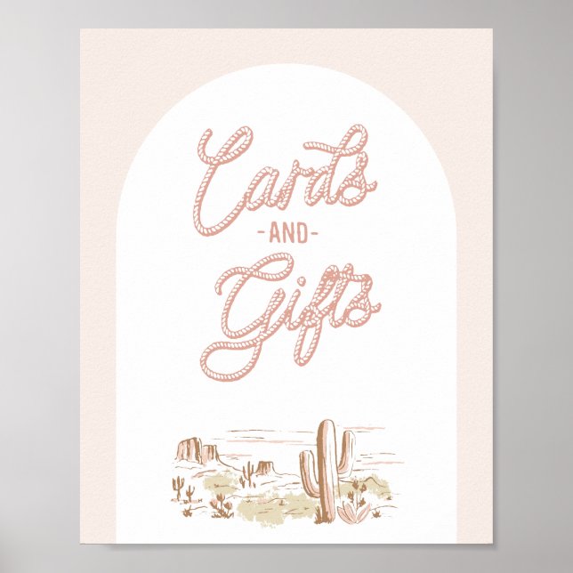 Poster Oh Baby Cowgirl Shower Cards & Gifts (Frente)