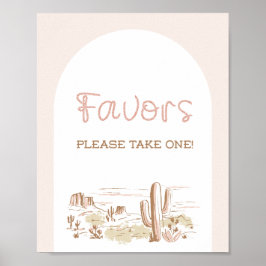 Poster Oh Baby Cowgirl Shower Favor