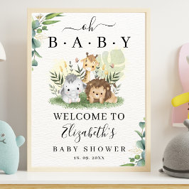 Poster Oh Baby Jungle Baby Shower Boy