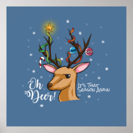 Póster Oh DEER | Canhões de Natal