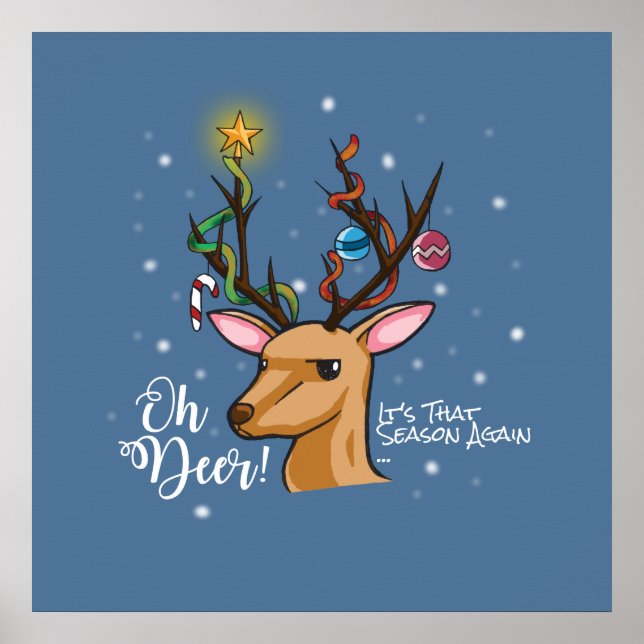 Póster Oh DEER | Canhões de Natal (Frente)