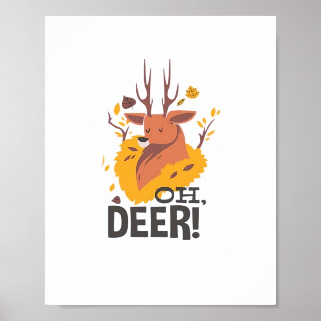 Poster Oh Deer Contemporary Minimal Look  (Frente)