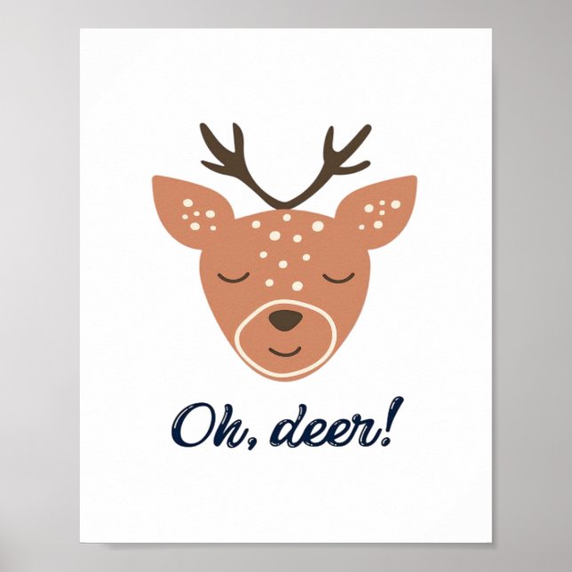 Poster Oh Deer Deer Love Save The Deer Creative Design (Frente)