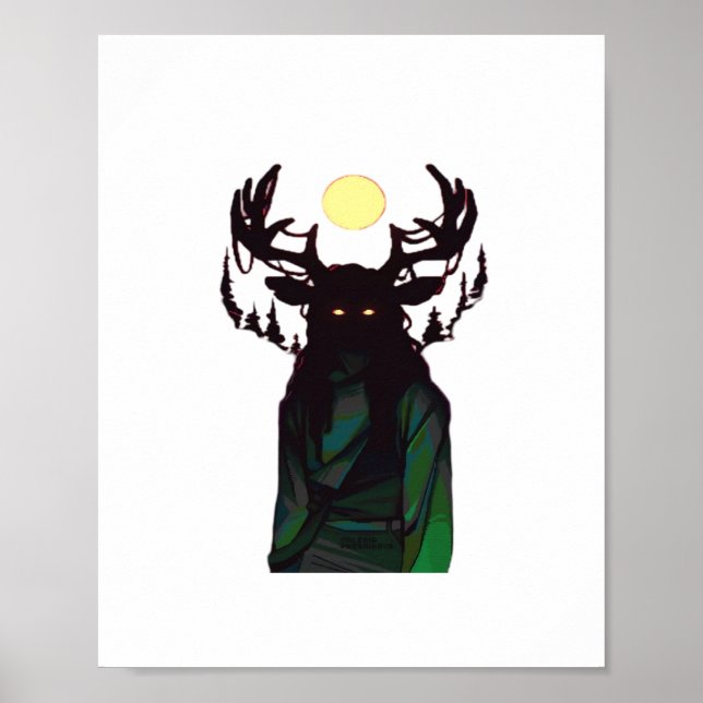 Poster Oh Deer Design Minimalista  (Frente)