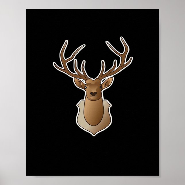 Poster Oh Deer Design Minimalista  (Frente)