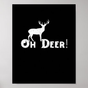 Poster Oh Deer Estilo Gráfico Limpo