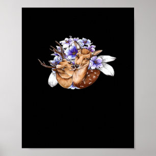 Poster Oh Deer Estilo Minimalista Limpo