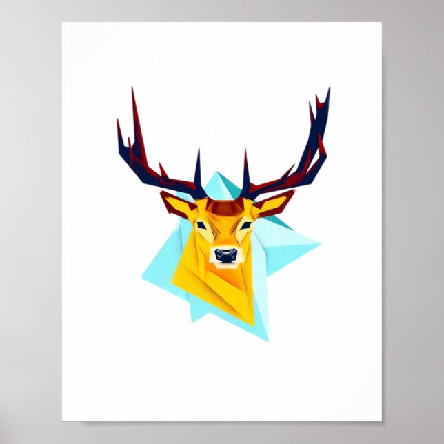 Poster Oh Deer Minimal Rustic Style  (Frente)