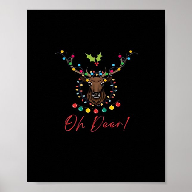 Poster Oh Deer Modern Aesthetic  (Frente)